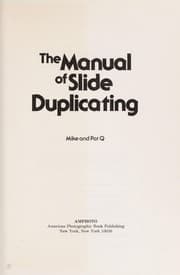 Tapa de The manual of slide duplicating
