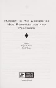 Tapa de Marketing mix decisions
