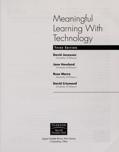Tapa de Meaningful learning with technology