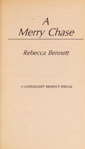 Tapa de A Merry Chase (Candlelight Regency #691)
