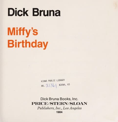 Tapa de Db:miffy's Birthday