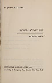 Tapa de Modern science and modern man