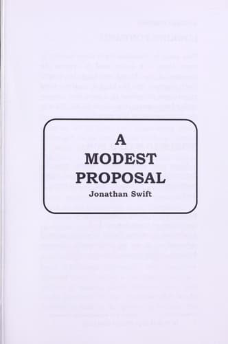 Tapa de A Modest Proposal