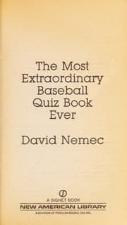 Tapa de The Most Extraordinary Baseball Quiz Book, Ever
