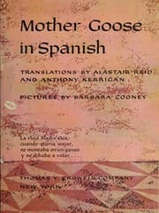 Tapa de Mother Goose in Spanish. [Poeśias de la Madre Oca]
