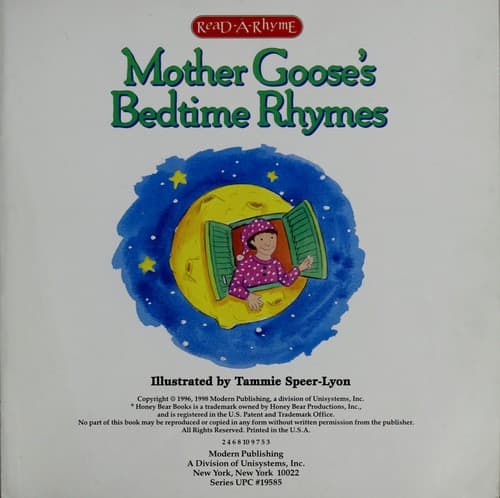 Tapa de Mother Goose's bedtime rhymes