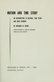 Tapa de Motion and time study