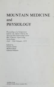 Tapa de Mountain medicine and physiology : proceedings of a symposium held by the Alpine Club at the National Mountaineering Centre, Plas y Brenin, Capel Curig, North Wales, 26th-28th February 1975