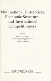Tapa de Multinational enterprises, economic structure, and international competitiveness