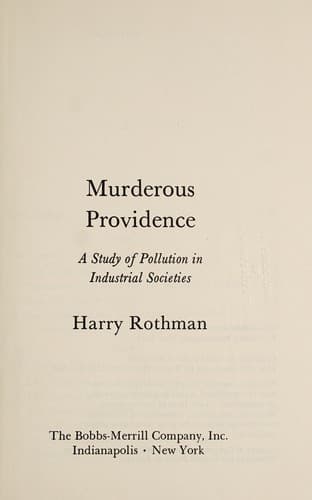 Tapa de Murderous providence
