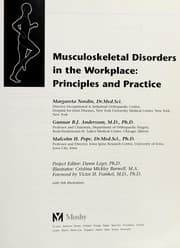 Tapa de Musculoskeletal disorders, risk factors and prevention steps