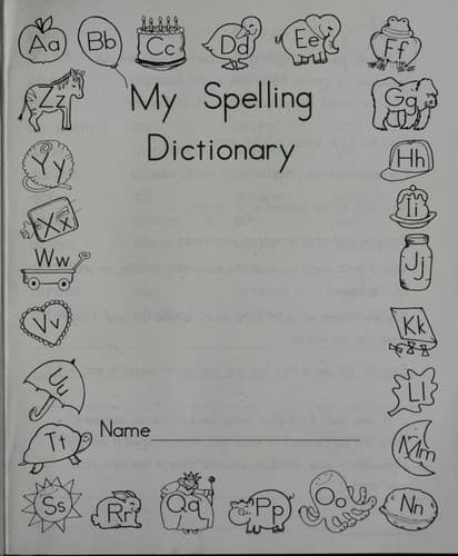 Tapa de My spelling dictionary