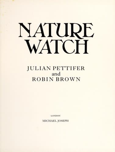 Tapa de Nature watch