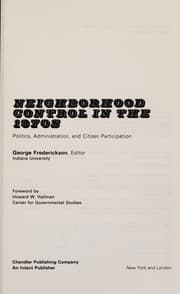 Tapa de Neighborhood control in the 1970's: politics, administration, and citizen participation