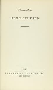 Tapa de Neue Studien