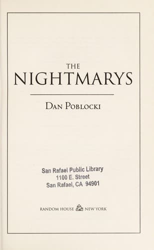Tapa de The nightmarys