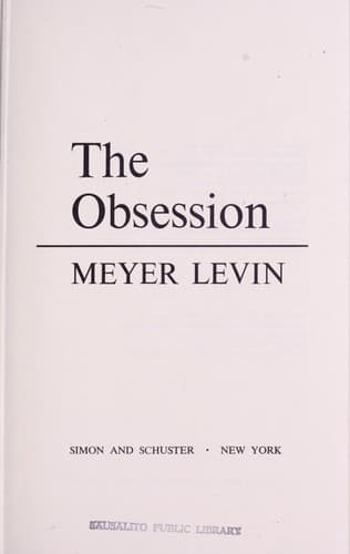 Tapa de The obsession