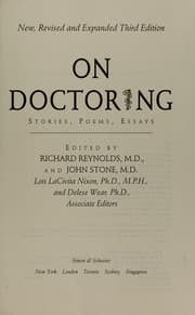 Tapa de On doctoring : stories, poems, essays