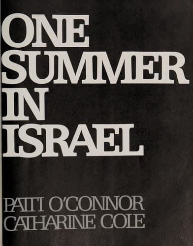 Tapa de One summer in Israel