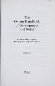 Tapa de The Oxfam handbook of development and relief