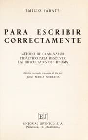 Tapa de Para escribir correctamente
