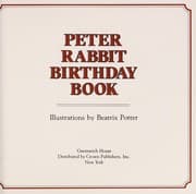 Tapa de The birthday book of Peter Rabbit