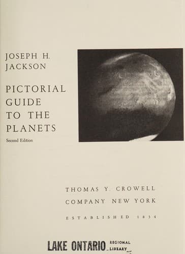 Tapa de Pictorial guide to the planets