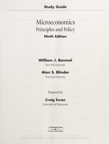 Tapa de Study guide microeconomics principles and policy