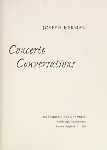 Tapa de Concerto conversations