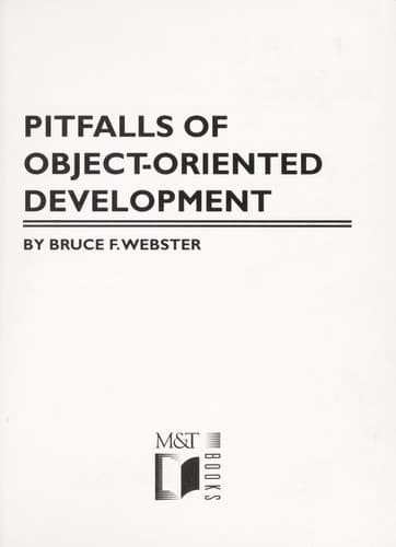 Tapa de Pitfalls of object-oriented development