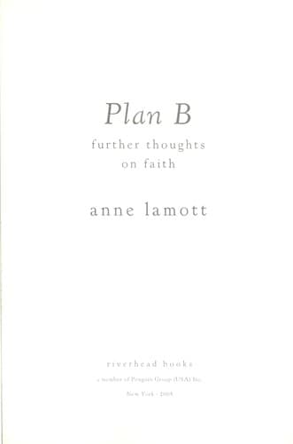 Tapa de Plan B further thoughts on faith