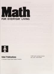 Tapa de Math for Everyday Living