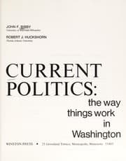 Tapa de Current politics: the way things work in Washington