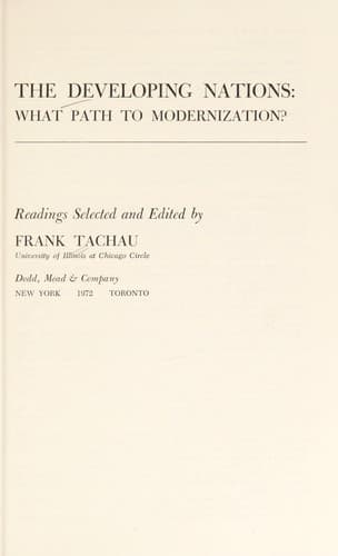 Tapa de The developing nations, what path to modernization?