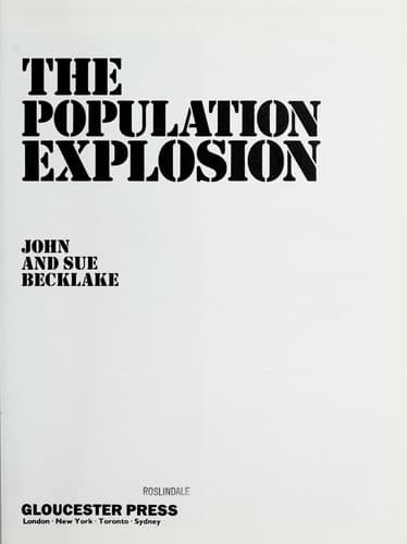 Tapa de The population explosion