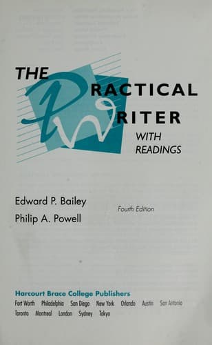 Tapa de The practical writer with readings