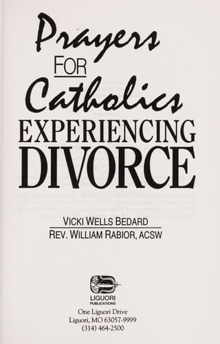 Tapa de Prayers for Catholics experiencing divorce