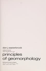 Tapa de Principles of geomorphology