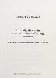 Tapa de Investigations in environmental geology
