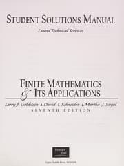 Tapa de Student solutions manual Finite mathematics & its applications