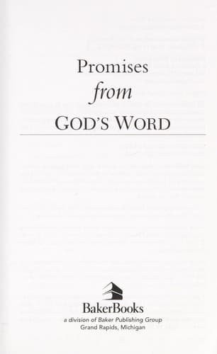 Tapa de Promises from God's Word