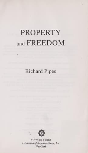 Tapa de Property and freedom