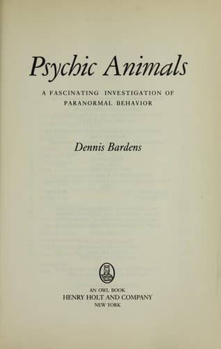 Tapa de Psychic animals