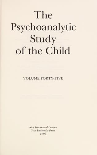 Tapa de Psychoanalytic study of the child