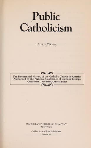 Tapa de Public Catholicism