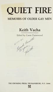 Tapa de Quiet fire : memoirs of older gay men