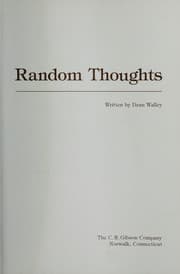Tapa de Random thoughts