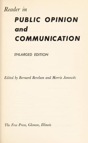 Tapa de Reader in Public Opinion and Communication