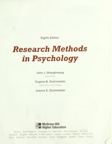 Tapa de Research methods in psychology