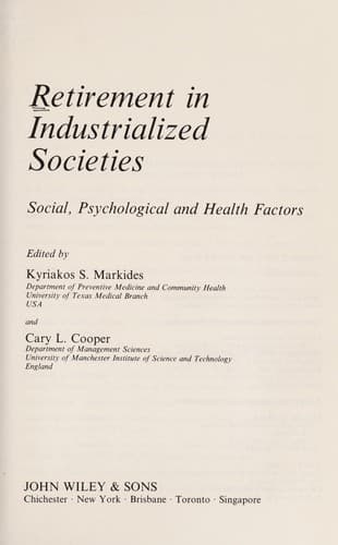 Tapa de Retirement in industrialized societies